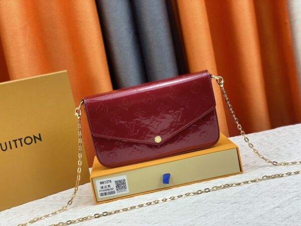 LOUIS VUITTON POCHETTE FÉLICIE WINE RED 21CM M61293 - Image 10