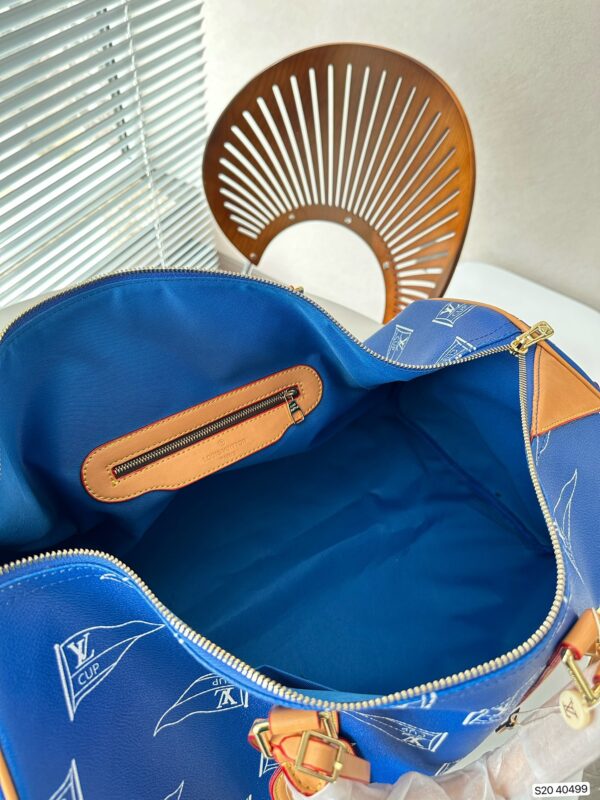 LOUIS VUITTON CUP 1995 KEEPALL 50 BLUE CANVAS HAND BAG - Image 10