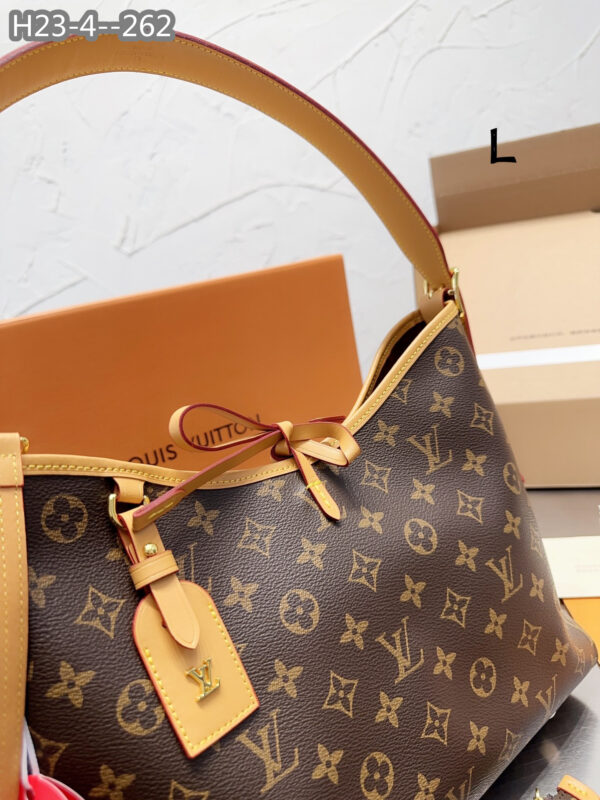 LOUIS VUITTON CARRYALL PM BROWN LINE MONOGRAM CANVAS 30CM M46203 - Image 10