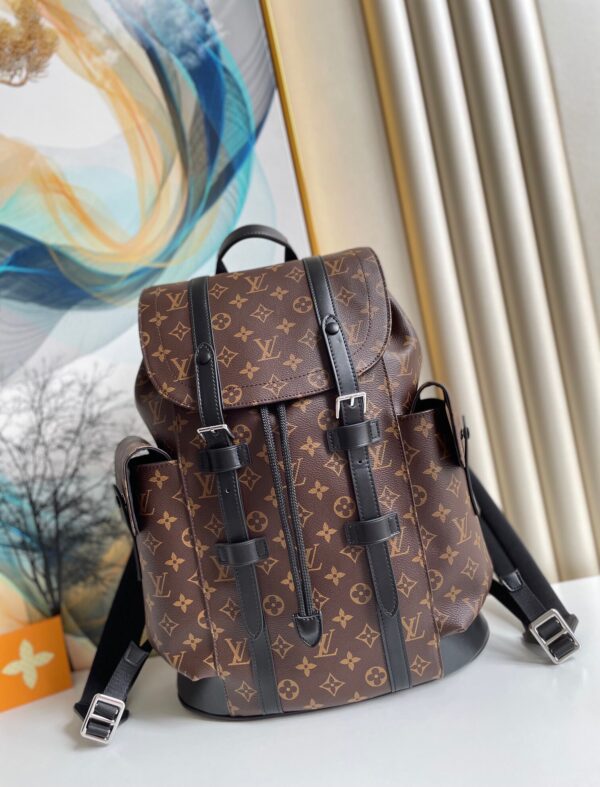 LOUIS VUITTON CHRISTOPHER BACKPACK MONOGRAM BROWN MACASSAR CANVAS 45CM M43735 - Image 10
