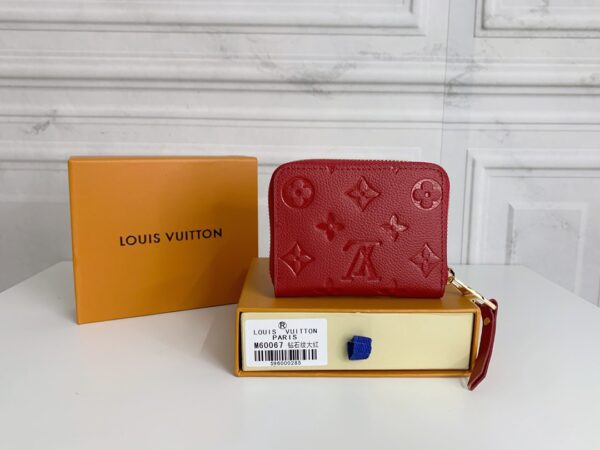 LOUIS VUITTON ZIPPY COIN PURSE MONOGRAM EMPREINTE RED 11CM M60067 - Image 10