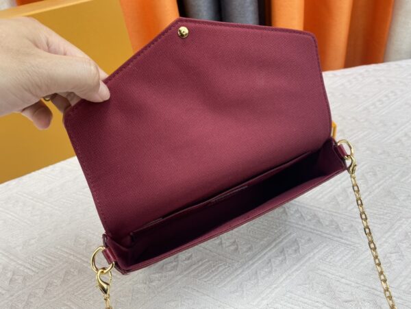LOUIS VUITTON POCHETTE FÉLICIE WINE RED 21CM M61293 - Image 3