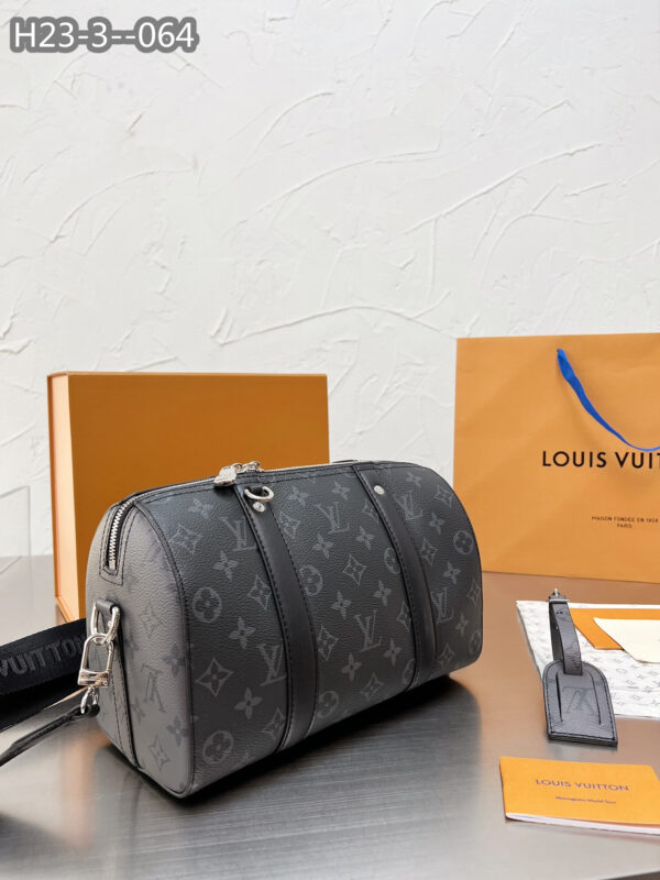 LOUIS VUITTON KEEPALL BANDOULIÈRE 28CM MONOGRAM ECLIPSE BLACK M46271 - Image 2