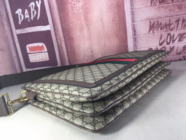 GUCCI GG SUPREME CANVAS BRIEFCASE BROWN 40CM 547970 9C2ST 8746 - Image 3