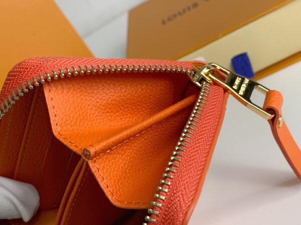 LOUIS VUITTON ZIPPY COIN PURSE MONOGRAM EMPREINTE ORANGE 11CM M60067 - Image 3