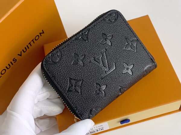 LOUIS VUITTON ZIPPY COIN PURSE MONOGRAM EMPREINTE BLACK 11CM M60067 - Image 2