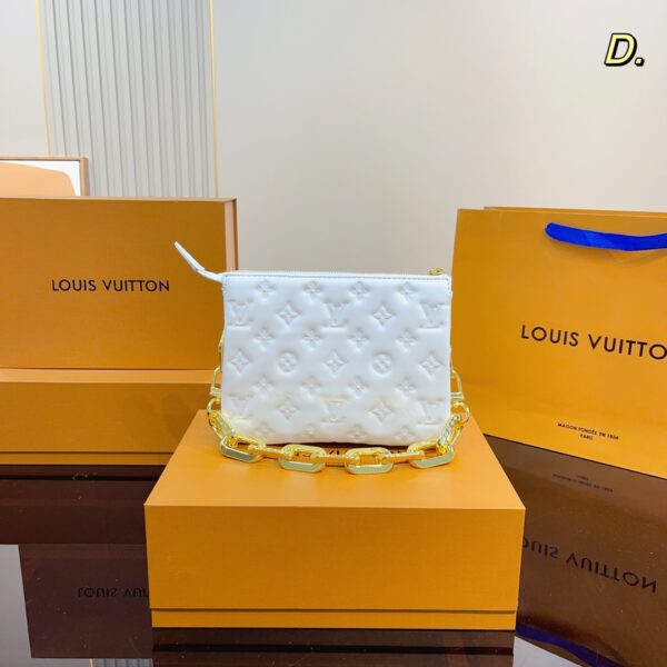LOUIS VUITTON MONOGRAM PUFFY COUSSIN BB WHITE 21CM M59277 - Image 2
