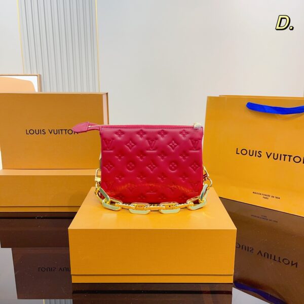LOUIS VUITTON MONOGRAM PUFFY COUSSIN BB RED 21CM M59277 - Image 2