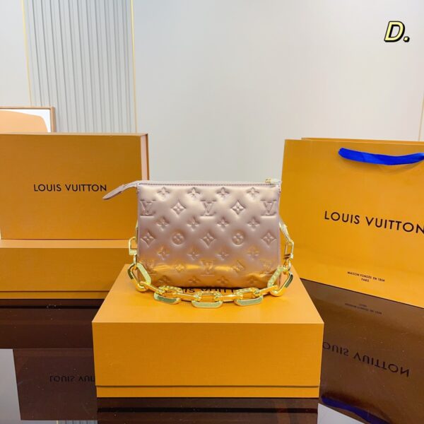LOUIS VUITTON MONOGRAM PUFFY COUSSIN BB BEIGE 21CM M59277 - Image 2