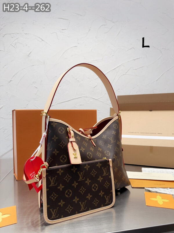 LOUIS VUITTON CARRYALL PM BEIGE LINE MONOGRAM CANVAS 30CM M46203 - Image 2