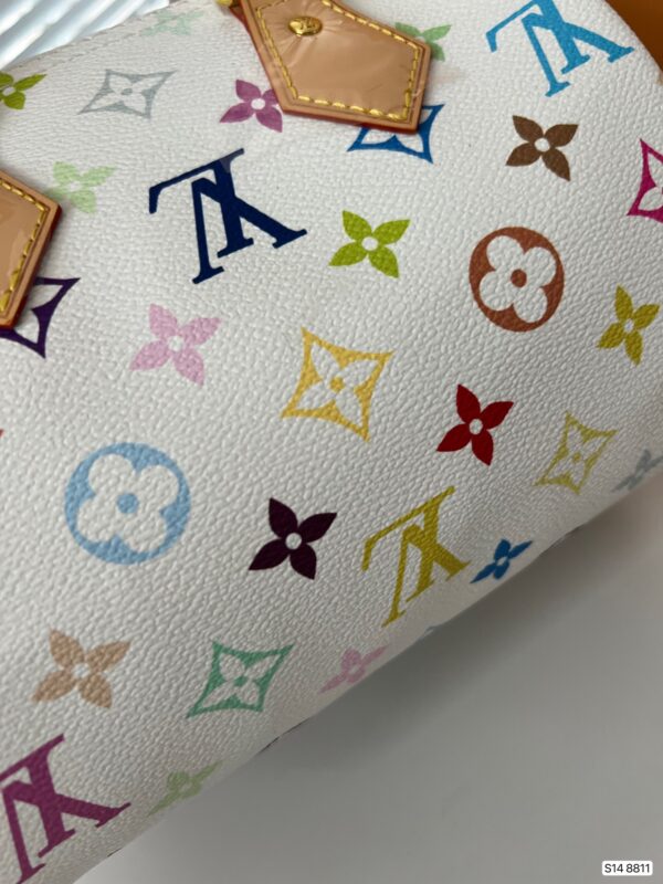 LOUIS VUITTON X TAKASHI MURAKAMI MONOGRAM BLANC WHITE MULTICOLOR MINI SPEEDY 20CM - Image 3