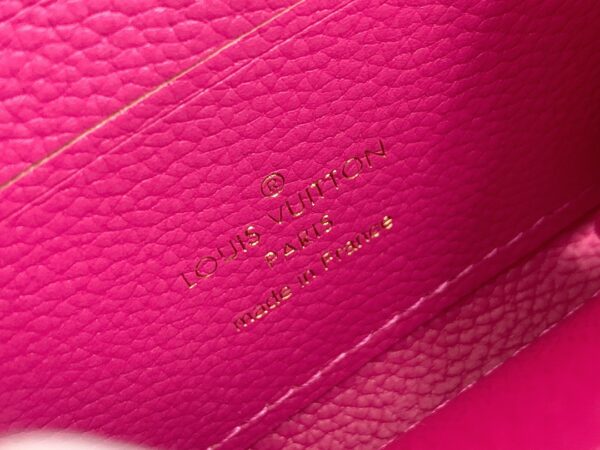 LOUIS VUITTON ZIPPY COIN PURSE MONOGRAM EMPREINTE DARK PINK 11CM M60067 - Image 5