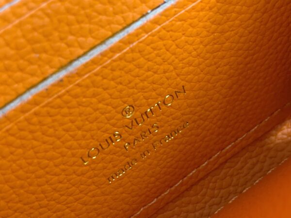 LOUIS VUITTON ZIPPY COIN PURSE MONOGRAM EMPREINTE ORANGE 11CM M60067 - Image 4