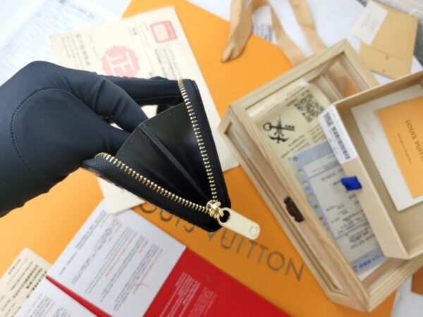LOUIS VUITTON VERNI ZIPPY COIN BLACK WALLET 11CM M61231 - Image 4