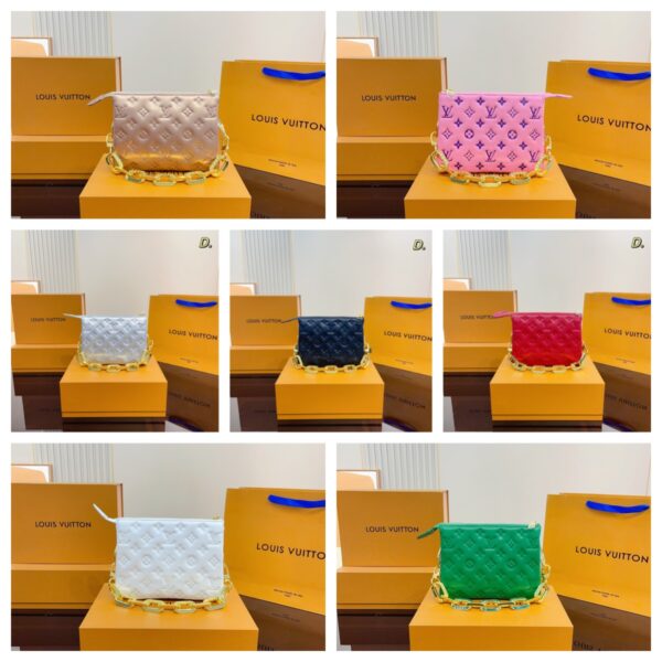 LOUIS VUITTON MONOGRAM PUFFY COUSSIN BB RED 21CM M59277 - Image 3