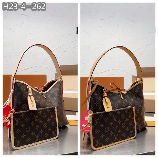 LOUIS VUITTON CARRYALL PM BEIGE LINE MONOGRAM CANVAS 30CM M46203 - Image 3