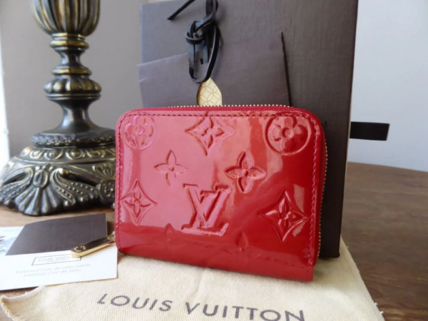 LOUIS VUITTON VERNI ZIPPY COIN WINE RED WALLET 11CM M61231 - Image 3