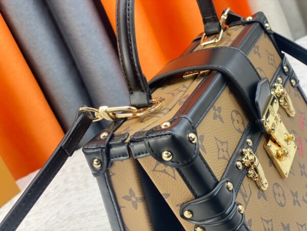 LOUIS VUITTON PETITE MALLE LIGHT BROWN AND BLACK 24CM M45943 - Image 4
