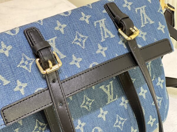 LOUIS VUITTON NAVY BLUE MONOGRAM FRANCOISE BAG 32CM - Image 4
