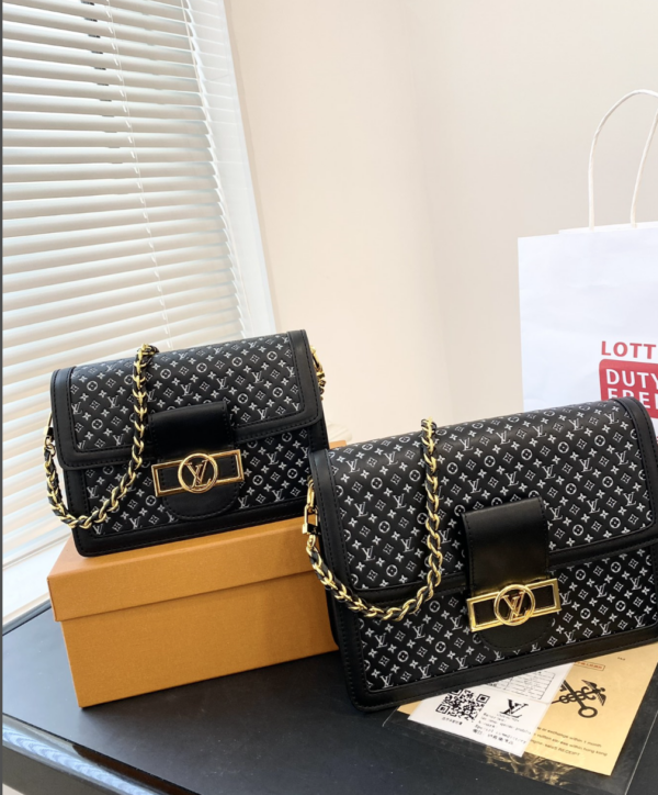 LOUIS VUITTON DAUPHINE MM 25CM BLACK AND WHITE MONOGRAM M45958 - Image 4