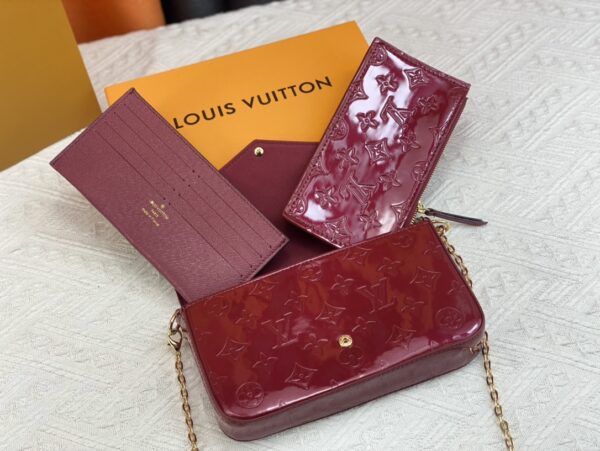 LOUIS VUITTON POCHETTE FÉLICIE WINE RED 21CM M61293 - Image 5