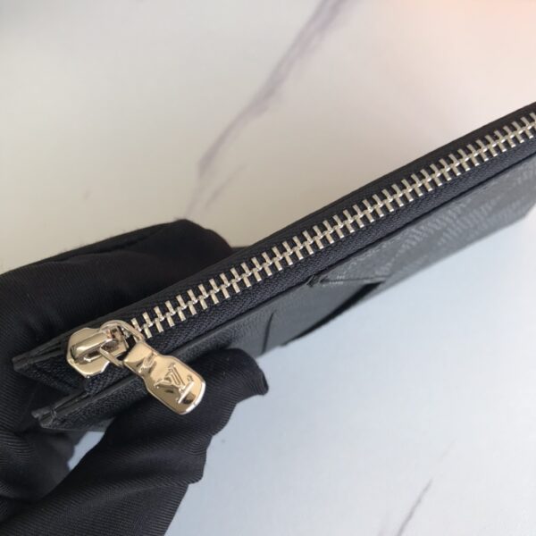 LOUIS VUITTON COIN CARD HOLDER BLACK AND GREY 14.5CM N64038 - Image 4