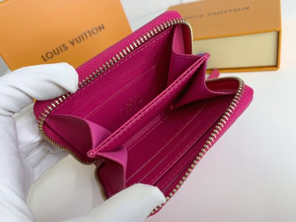 LOUIS VUITTON ZIPPY COIN PURSE MONOGRAM EMPREINTE DARK PINK 11CM M60067 - Image 6