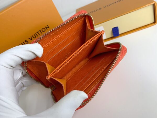 LOUIS VUITTON ZIPPY COIN PURSE MONOGRAM EMPREINTE ORANGE 11CM M60067 - Image 5