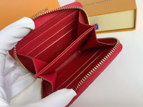 LOUIS VUITTON ZIPPY COIN PURSE MONOGRAM EMPREINTE RED 11CM M60067 - Image 4