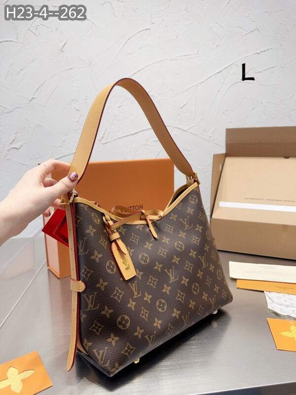 LOUIS VUITTON CARRYALL PM BROWN LINE MONOGRAM CANVAS 30CM M46203 - Image 4