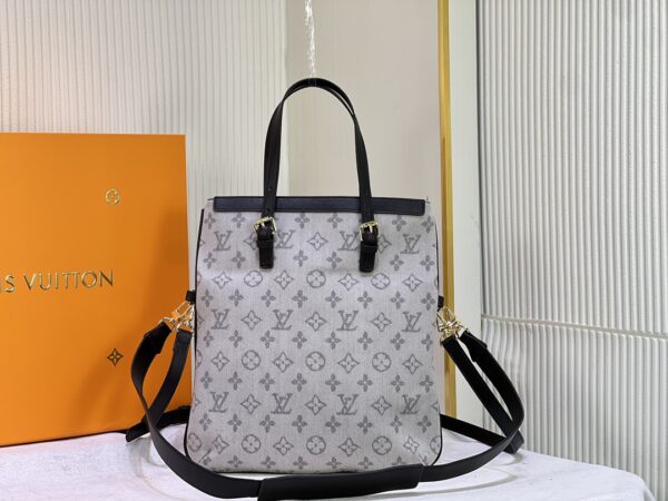 LOUIS VUITTON GREY MONOGRAM FRANCOISE BAG 32CM - Image 5