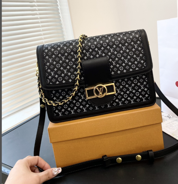 LOUIS VUITTON DAUPHINE MM 25CM BLACK AND WHITE MONOGRAM M45958 - Image 5