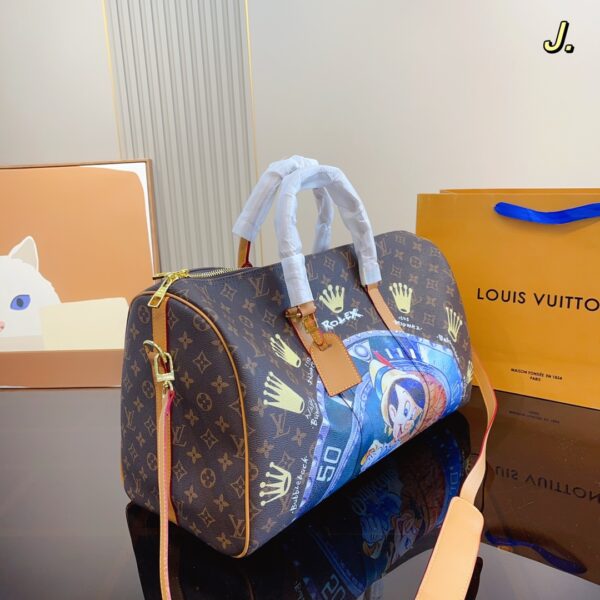 LOUIS VUITTON X ROLEX 1995 KEEPALL 45 PINOCCHIO HAND BAG - Image 5
