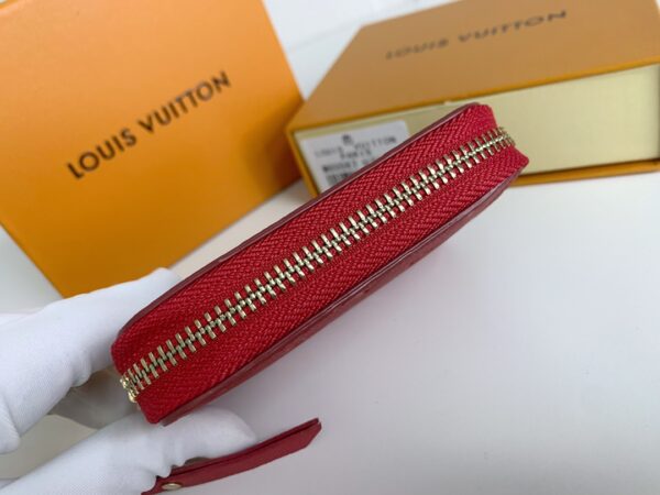 LOUIS VUITTON ZIPPY COIN PURSE MONOGRAM EMPREINTE RED 11CM M60067 - Image 5