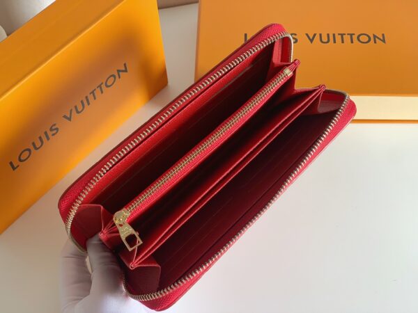 LOUIS VUITTON ZIPPY WALLET MONOGRAM RED 19CM M61864 - Image 5