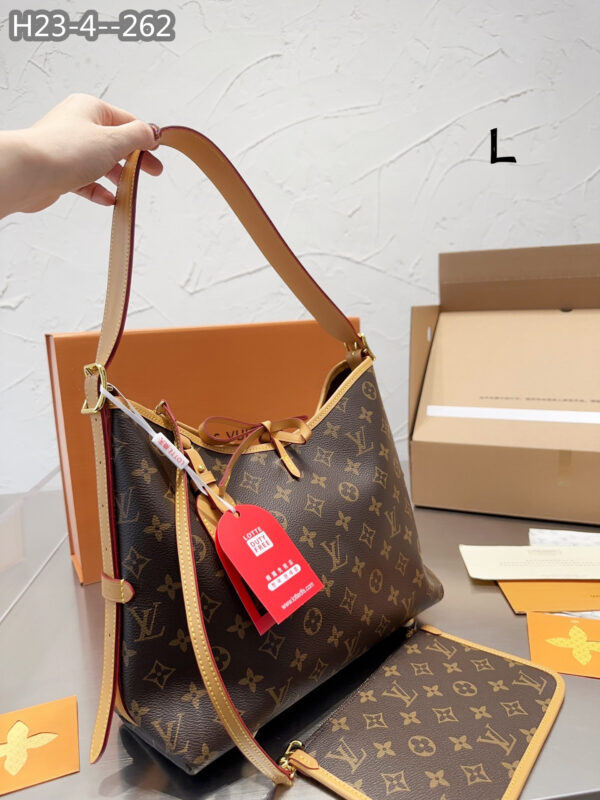 LOUIS VUITTON CARRYALL PM BROWN LINE MONOGRAM CANVAS 30CM M46203 - Image 5