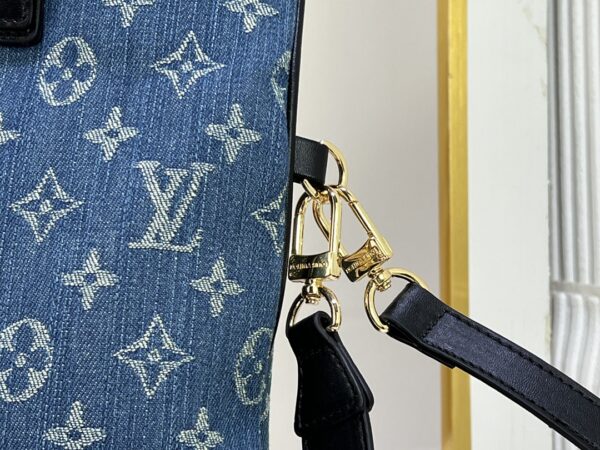 LOUIS VUITTON NAVY BLUE MONOGRAM FRANCOISE BAG 32CM - Image 6