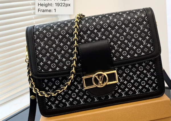 LOUIS VUITTON DAUPHINE MM 25CM BLACK AND WHITE MONOGRAM M45958 - Image 6