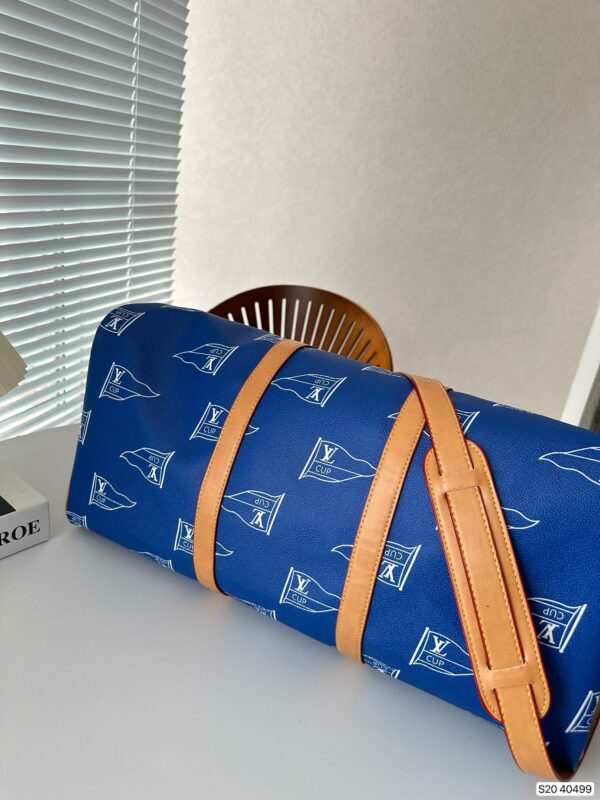 LOUIS VUITTON CUP 1995 KEEPALL 50 BLUE CANVAS HAND BAG - Image 6