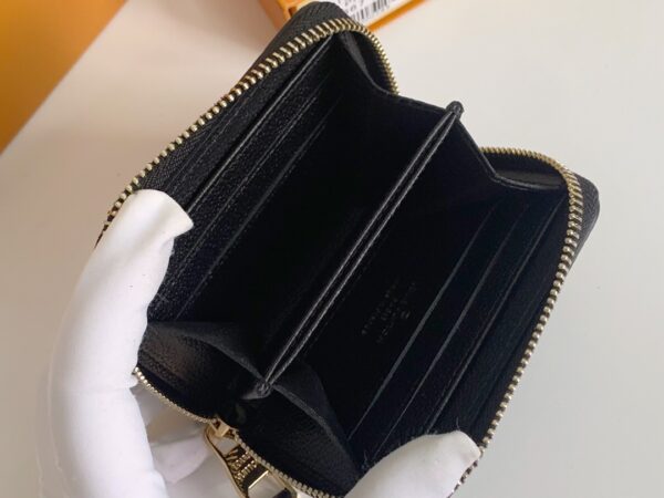 LOUIS VUITTON ZIPPY COIN PURSE MONOGRAM EMPREINTE BLACK 11CM M60067 - Image 6