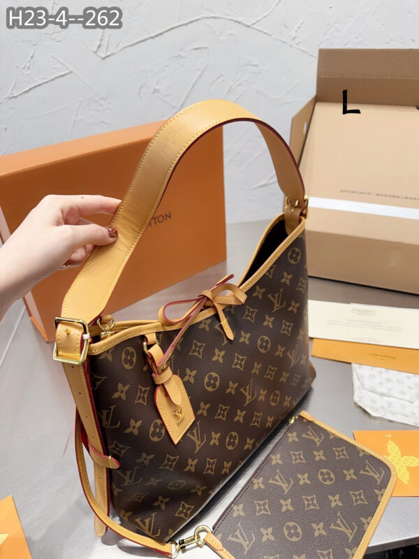 LOUIS VUITTON CARRYALL PM BROWN LINE MONOGRAM CANVAS 30CM M46203 - Image 6