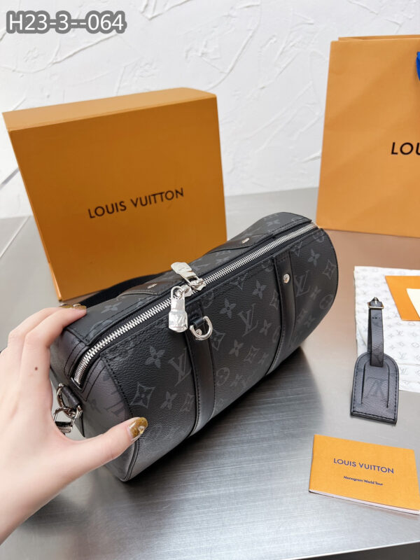 LOUIS VUITTON KEEPALL BANDOULIÈRE 28CM MONOGRAM ECLIPSE BLACK M46271 - Image 6