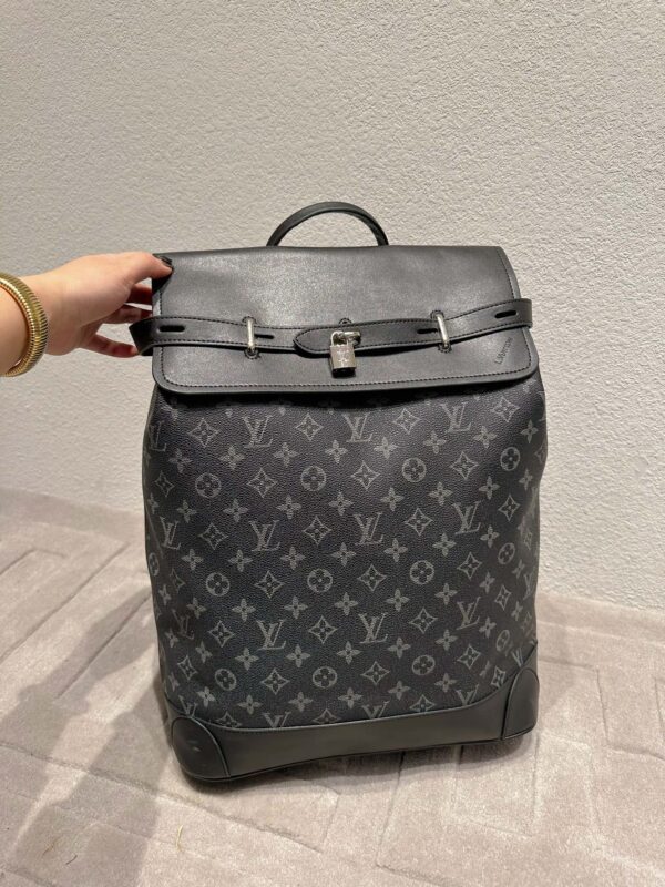 LOUIS VUITTON STEAMER BACKPACK BLACK 42CM M44052 - Image 6