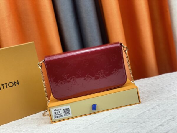 LOUIS VUITTON POCHETTE FÉLICIE WINE RED 21CM M61293 - Image 8