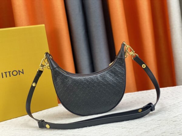 LOUIS VUITTON LOOP BAGUETTE BAG BLACK 23CM M22591 - Image 7