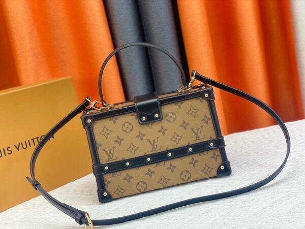 LOUIS VUITTON PETITE MALLE LIGHT BROWN AND BLACK 24CM M45943 - Image 7