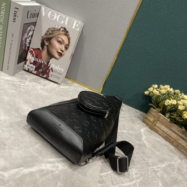 LOUIS VUITTON DUO SLING BAG FULL BLACK 42CM M30936 - Image 7