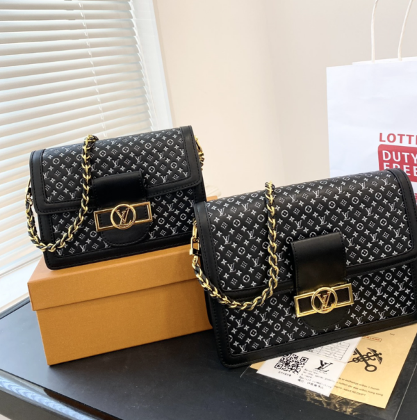 LOUIS VUITTON DAUPHINE 20CM BLACK AND WHITE MONOGRAM M45958 - Image 7