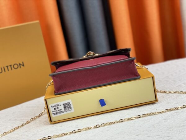 LOUIS VUITTON VAVIN CHAIN WALLET RED BORDEAUX 19CM N40109 - Image 7
