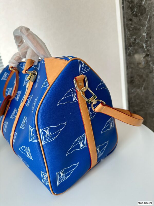 LOUIS VUITTON CUP 1995 KEEPALL 50 BLUE CANVAS HAND BAG - Image 7